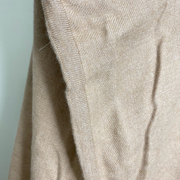 CUYANA 100% ALPACA PONCHO SWEATER IN CAMEL OVERSIZED XS/S - Picture 9 of 13